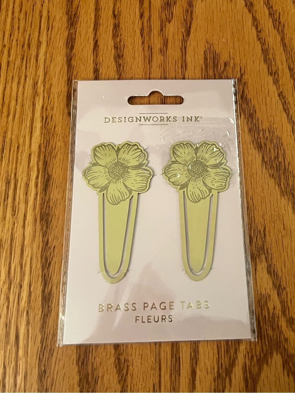 DesignWorks Ink Floral Brass Page Tabs